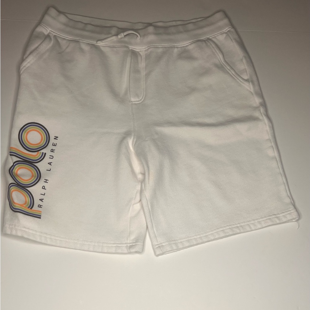 Big Boys Polo by Ralph Lauren White Athletic Shorts